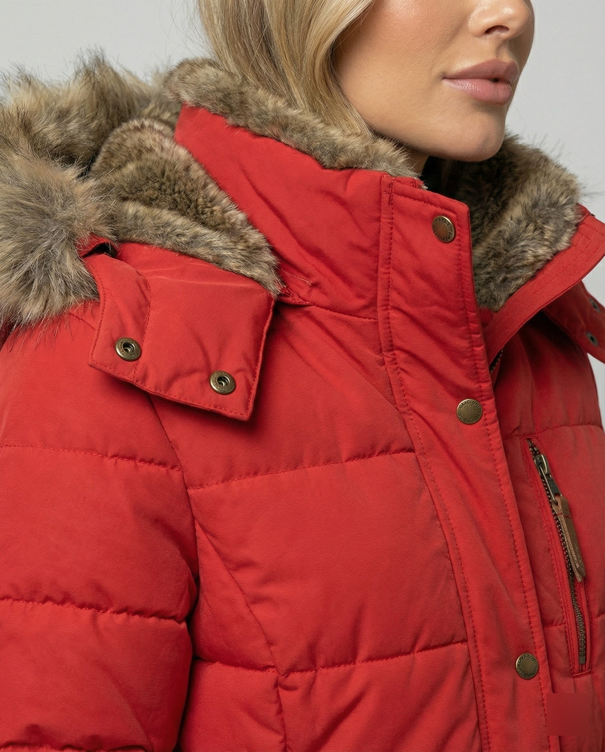 Water-Repellent Winter Jacket with Fleece Lining and Hood