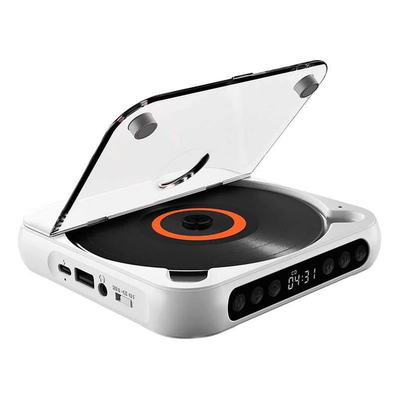 Portable Bluetooth CD Player with Hi-Fi Sound and USB-C Charging