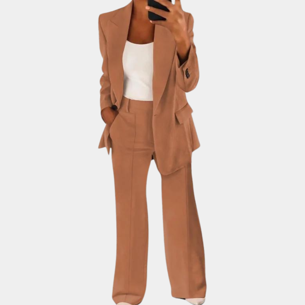 Women's Two-Piece Set with Elastic Waistband and Loose Top