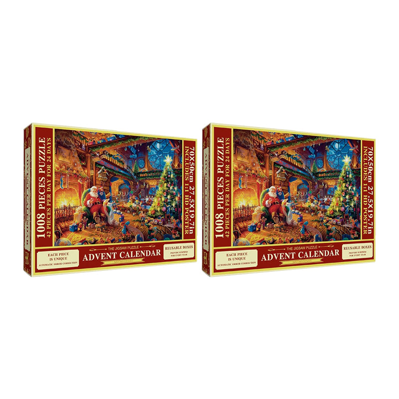 Christmas Jigsaw Puzzle Advent Calendar with 24 Daily Boxes