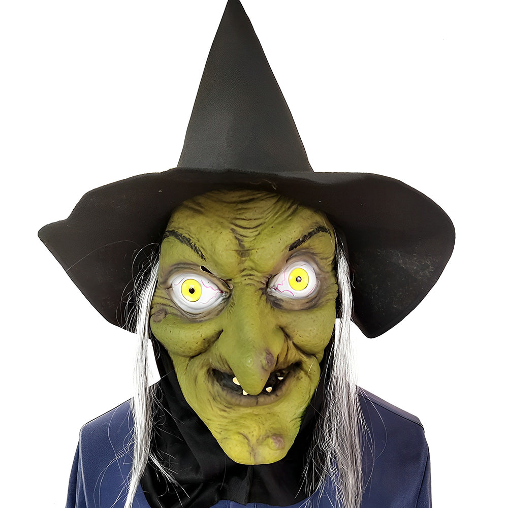 Unisex Realistic Latex Face Mask with Movable Mouth for Cosplay