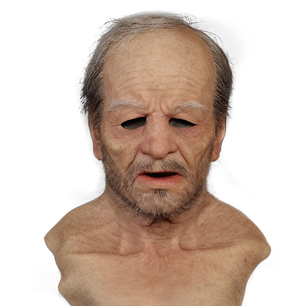 Unisex Realistic Latex Face Mask with Movable Mouth for Cosplay
