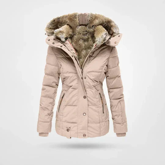 Women's Waterproof Winter Jacket with Detachable Hood