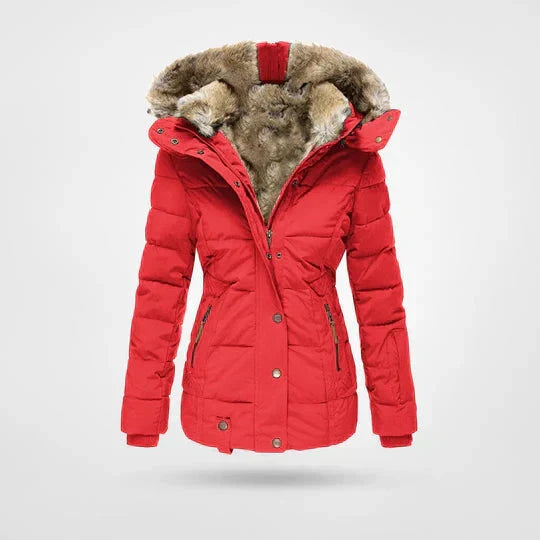 Women's Waterproof Winter Jacket with Detachable Hood