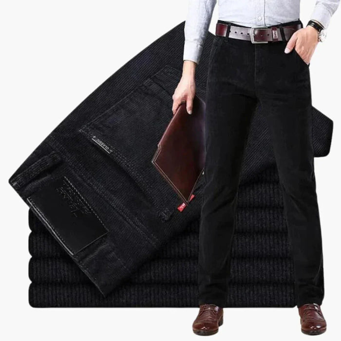Pantaloni in velluto a coste da uomo per l'inverno, dalla vestibilità classica