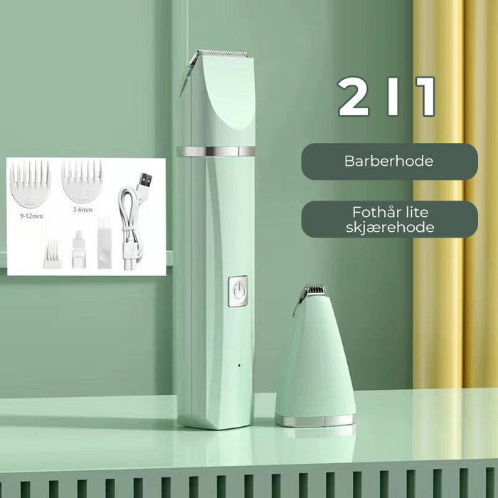 Tondeuse silencieuse 4-en-1 pour poils d’animaux avec lime à griffes pour chats et chiens