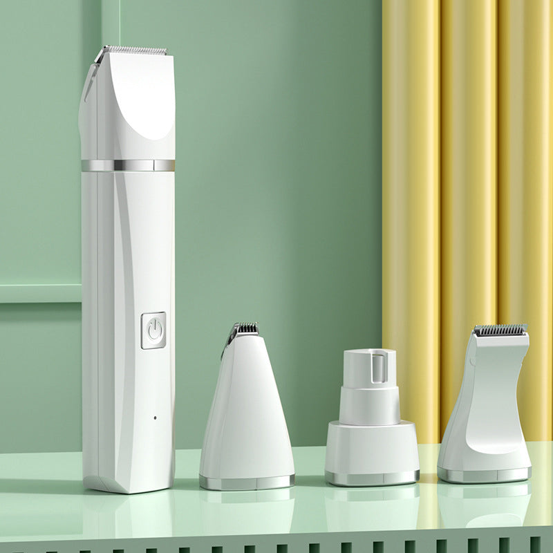 4-in-1 Quiet Pet Hair Clipper with Nail Grinder for Cats and Dogs