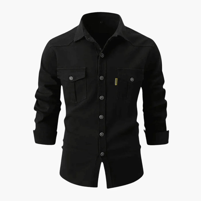 Men's Long Sleeve Shirt  Premium Cotton, Slim Fit, Elegant
