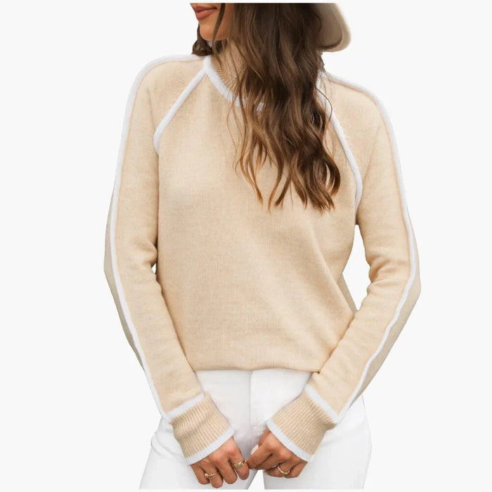 Camisola de gola alta oversized para mulher  Acolhedora e elegante