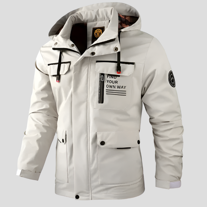 Veste d'hiver à capuche pour homme avec plusieurs poches