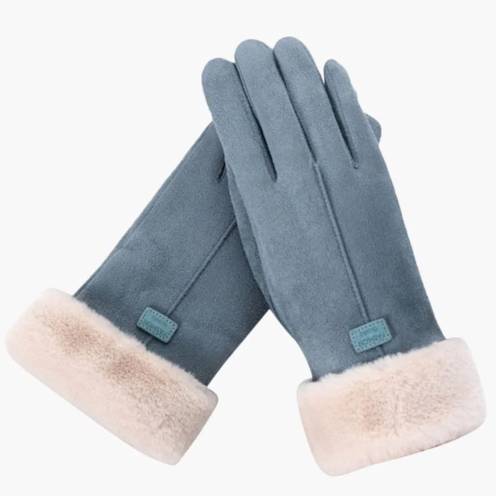 Guantes para mujer con superficie acolchada y puño