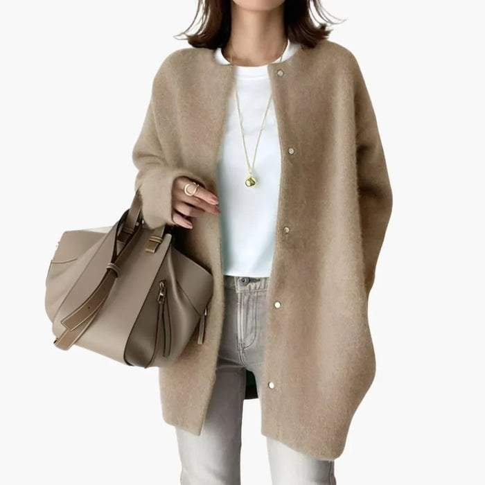 Oversized cardigan för kvinnor med långa ärmar