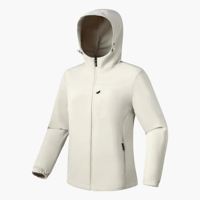 Women's Softshell Jacket with Hood and Zipper