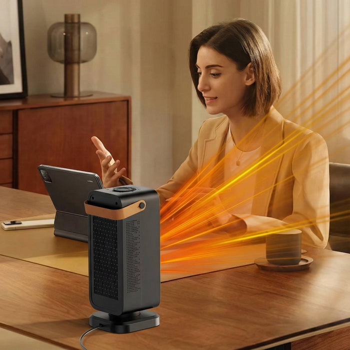Calefactor eléctrico portátil de sobremesa de 1200 W, con calentamiento seguro y rápido