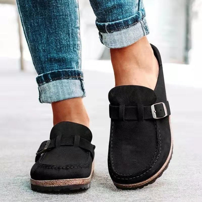 Herren-Orthopädische Loafers mit Wildleder-Obermaterial und Schnallenriemen