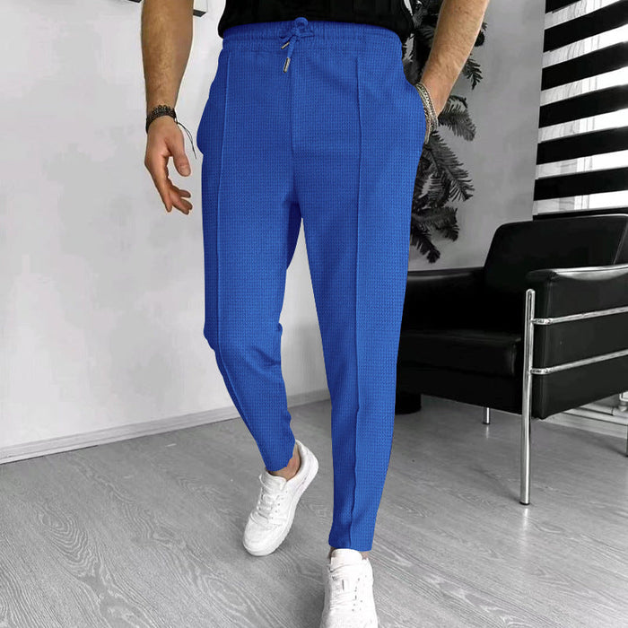 Men's Tapered Chino Trousers with Elasticated Waist