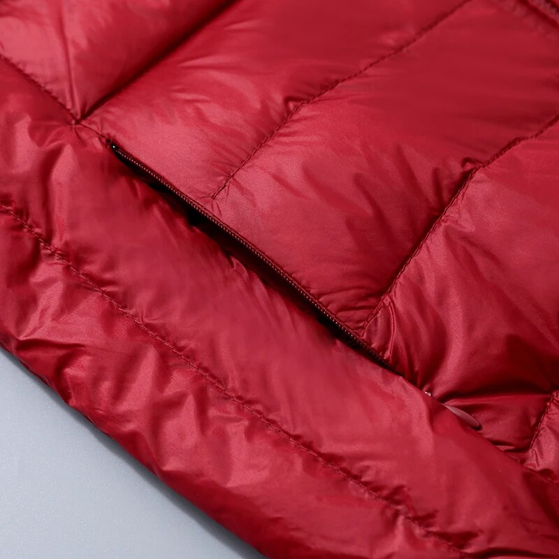 Women's Reversible Down Jacket with Fitted Silhouette