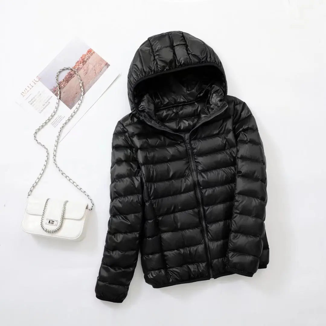 Women's Reversible Down Jacket with Fitted Silhouette