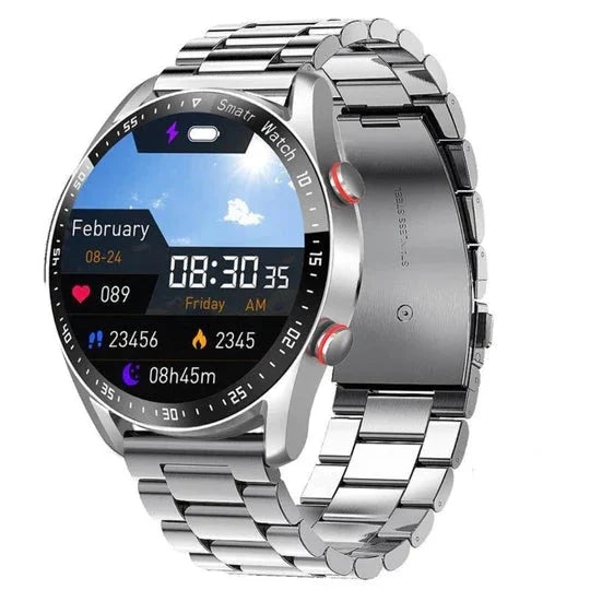 Heren-smartwatch met Bluetooth-belfunctie en display van 1,45 inch