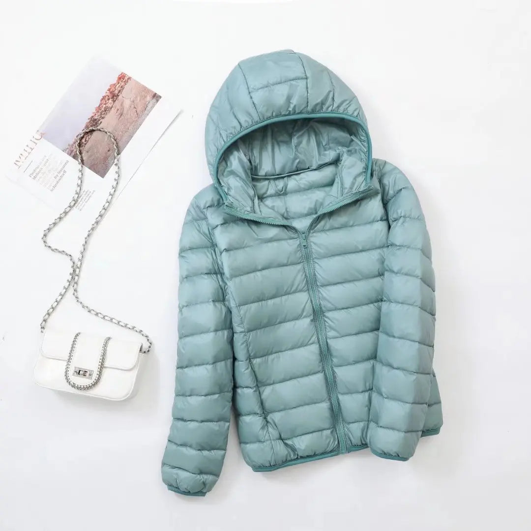 Women's Reversible Down Jacket with Fitted Silhouette