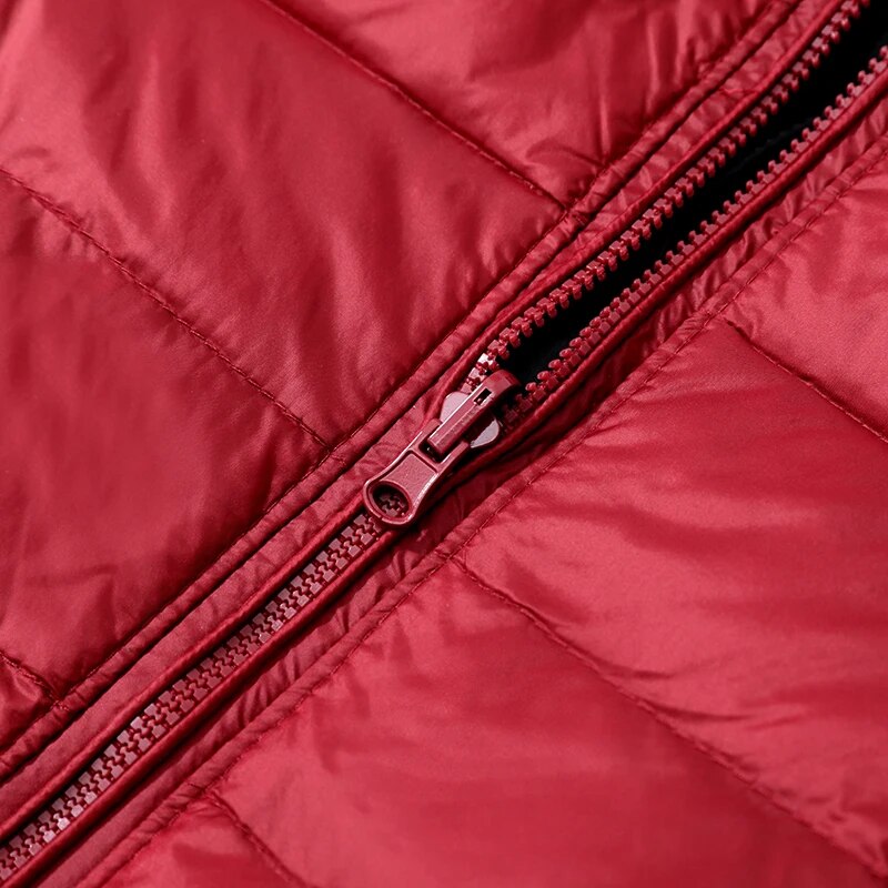 Women's Reversible Down Jacket with Fitted Silhouette