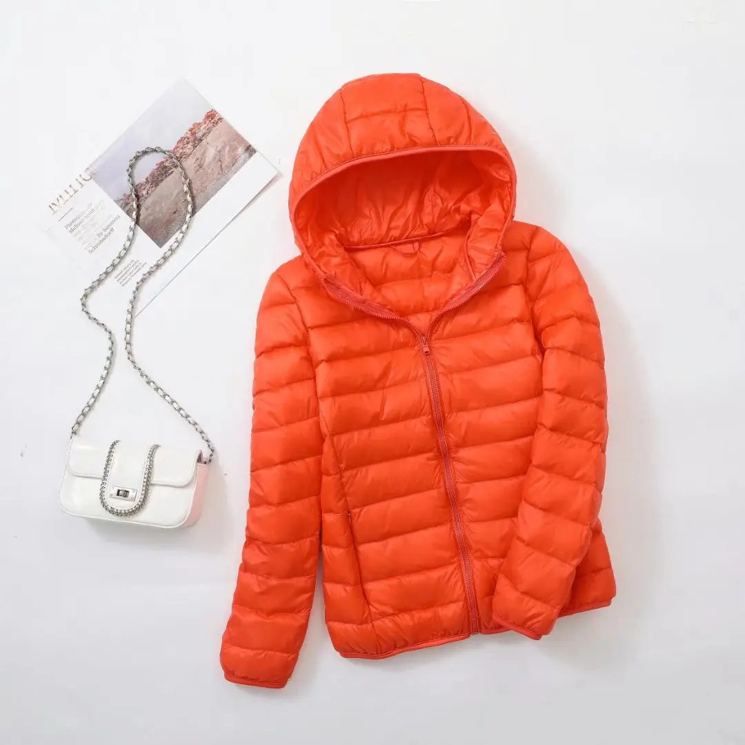 Women's Reversible Down Jacket with Fitted Silhouette