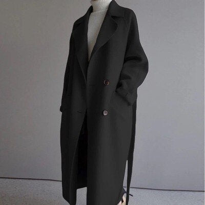 Women's Long Winter Coat with Timeless Design for Cold Days