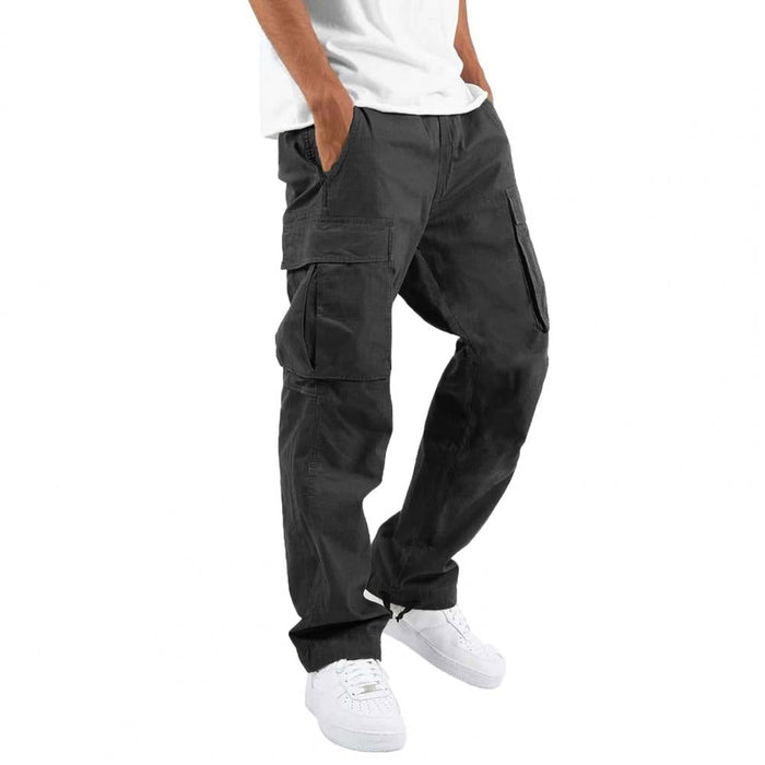Pantaloni cargo da uomo con tasche multiple e vestibilità regular