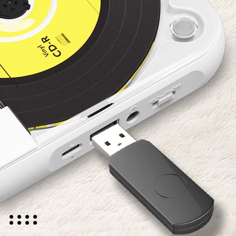 Portable Bluetooth CD Player with Hi-Fi Sound and USB-C Charging