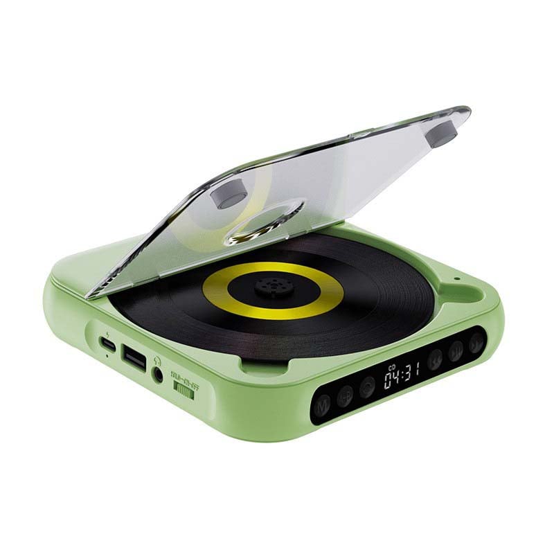 Portable Bluetooth CD Player with Hi-Fi Sound and USB-C Charging