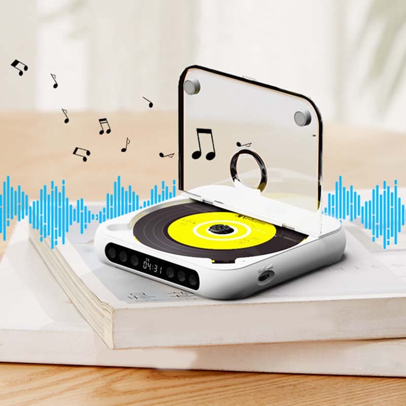 Portable Bluetooth CD Player with Hi-Fi Sound and USB-C Charging