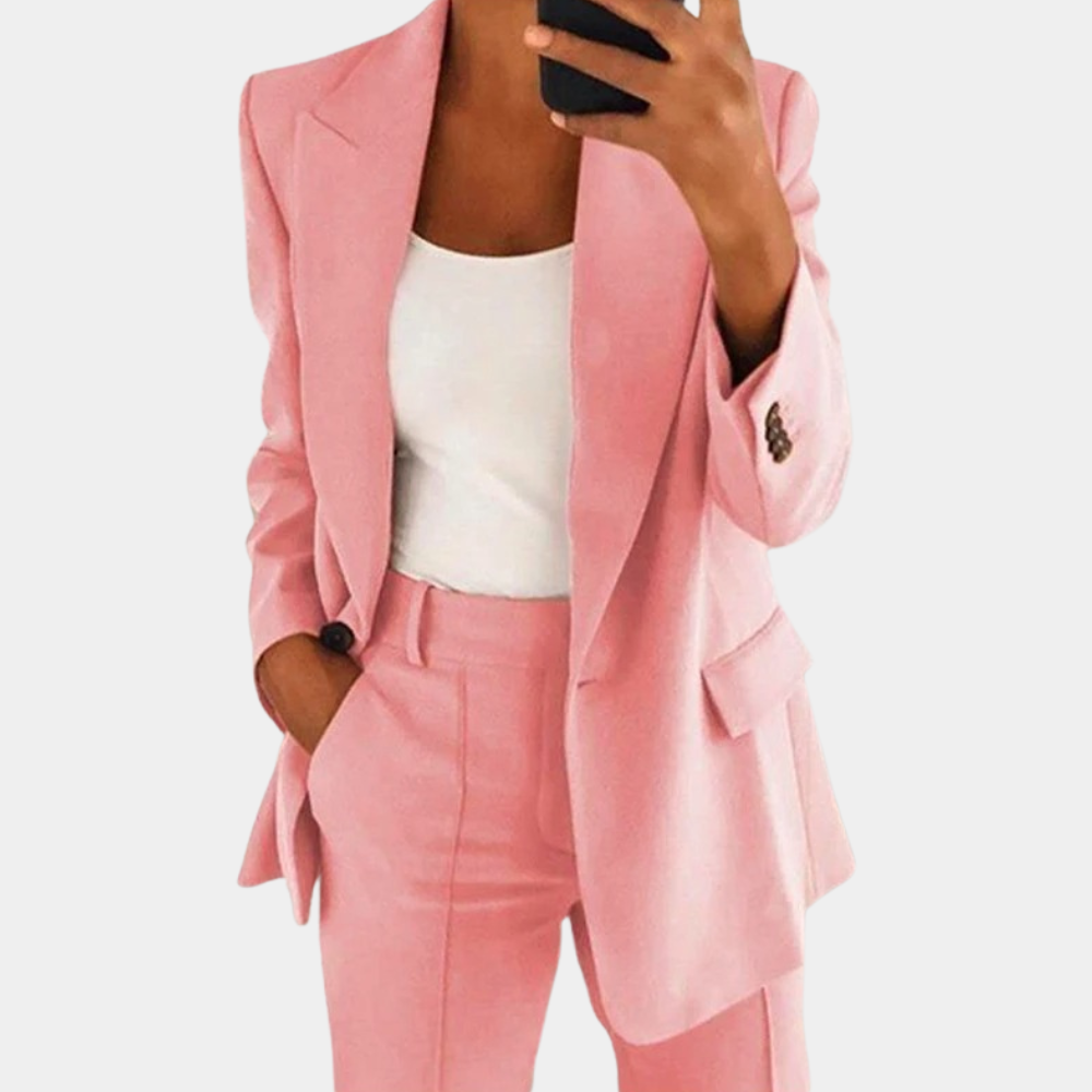 Women's Two-Piece Set with Elastic Waistband and Loose Top