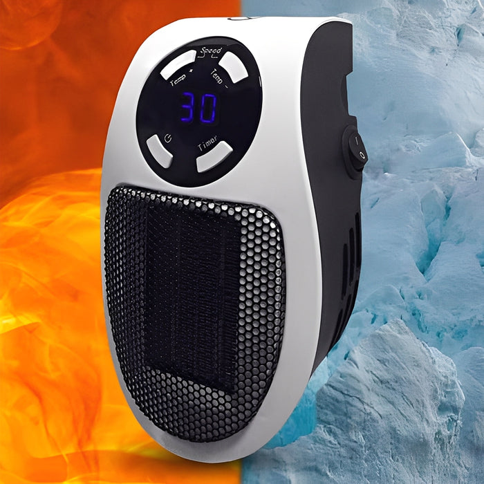Riscaldatore elettrico portatile per ambienti con controllo tramite termostato