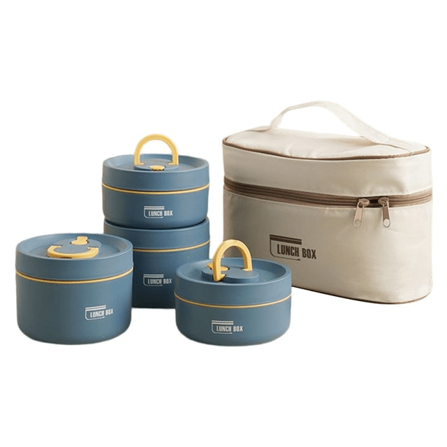 Insulated Stainless Steel Lunch Box with Carry Bag for Hot Meals