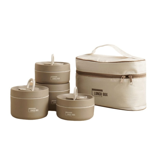 Insulated Stainless Steel Lunch Box with Carry Bag for Hot Meals