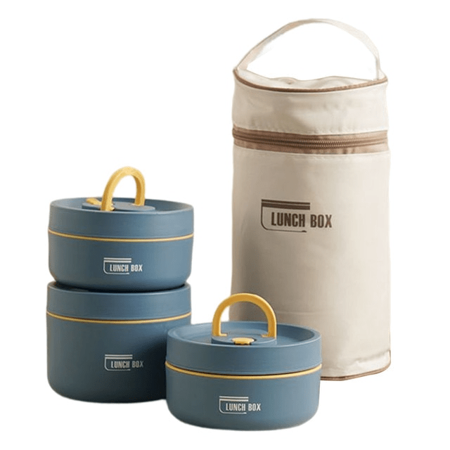 Insulated Stainless Steel Lunch Box with Carry Bag for Hot Meals