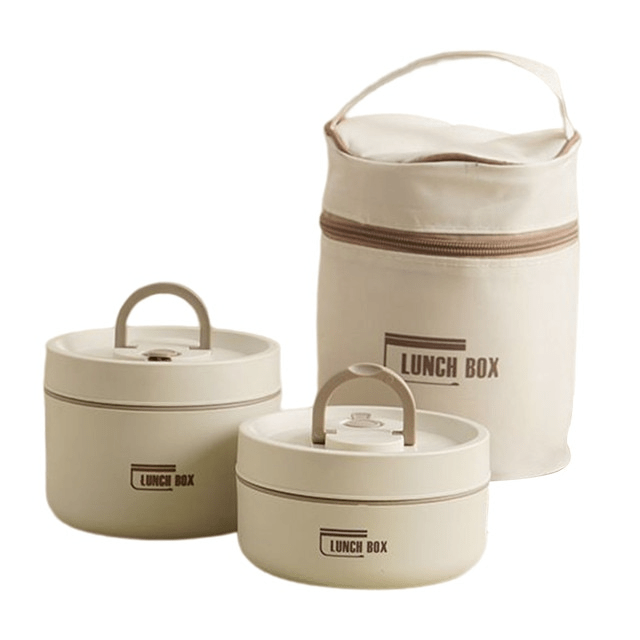 Insulated Stainless Steel Lunch Box with Carry Bag for Hot Meals