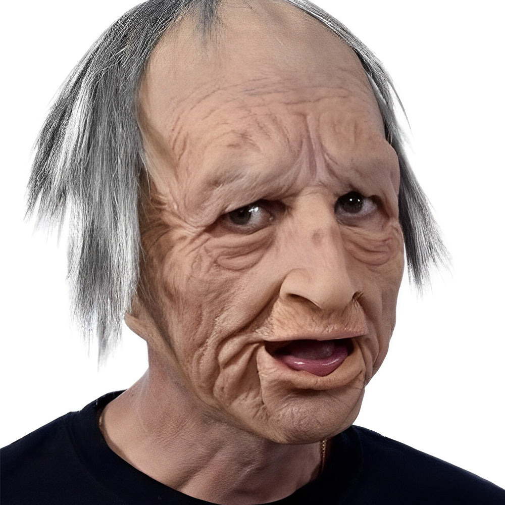 Unisex Realistic Latex Face Mask with Movable Mouth for Cosplay