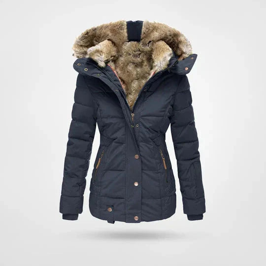 Women's Waterproof Winter Jacket with Detachable Hood